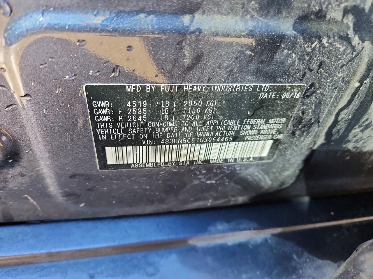 2016 Subaru Legacy 2.5i Premium