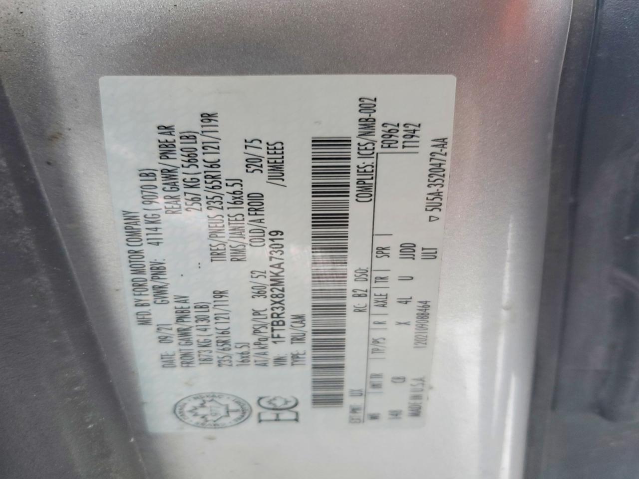 2021 Ford Transit T-250