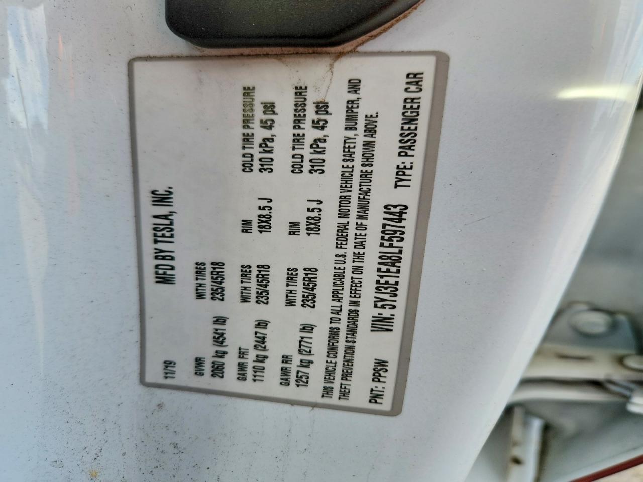 2020 Tesla Model 3