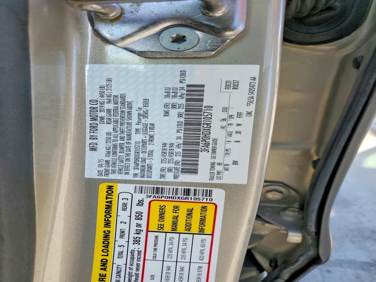 2016 Ford Fusion se
