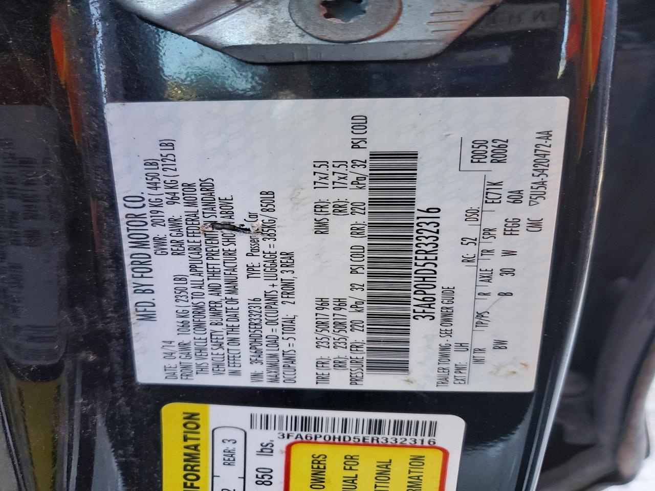 2014 Ford Fusion se
