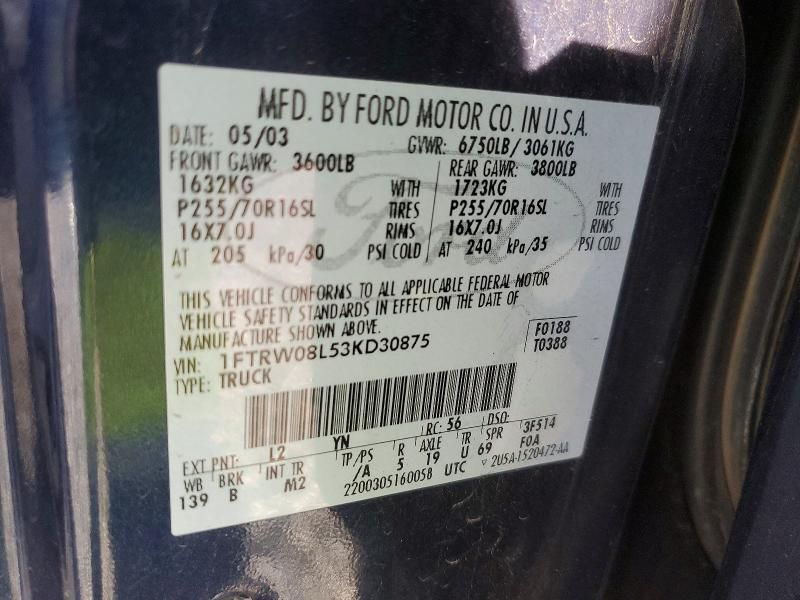 2003 Ford F150 Supercrew