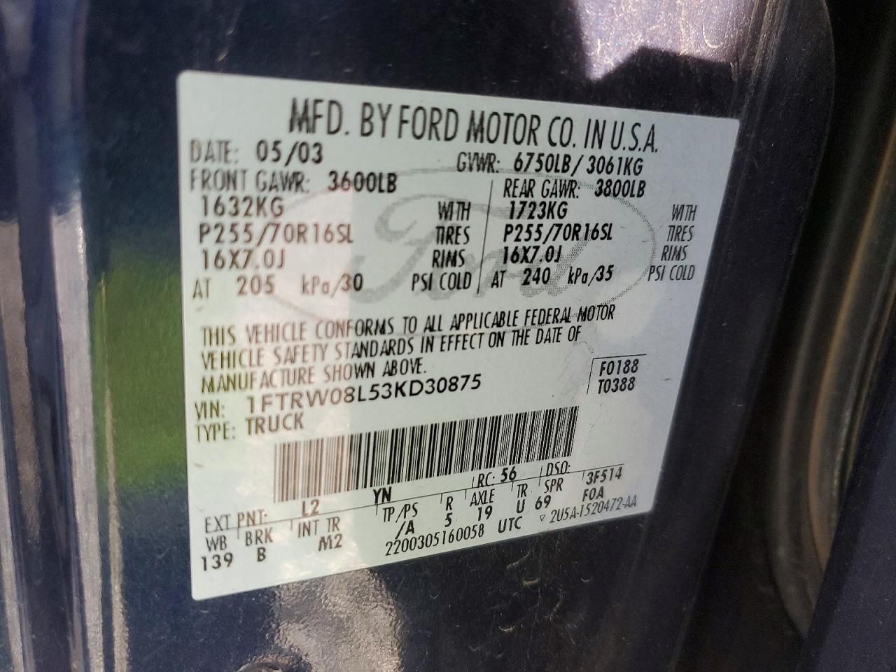 2003 Ford F150 Supercrew