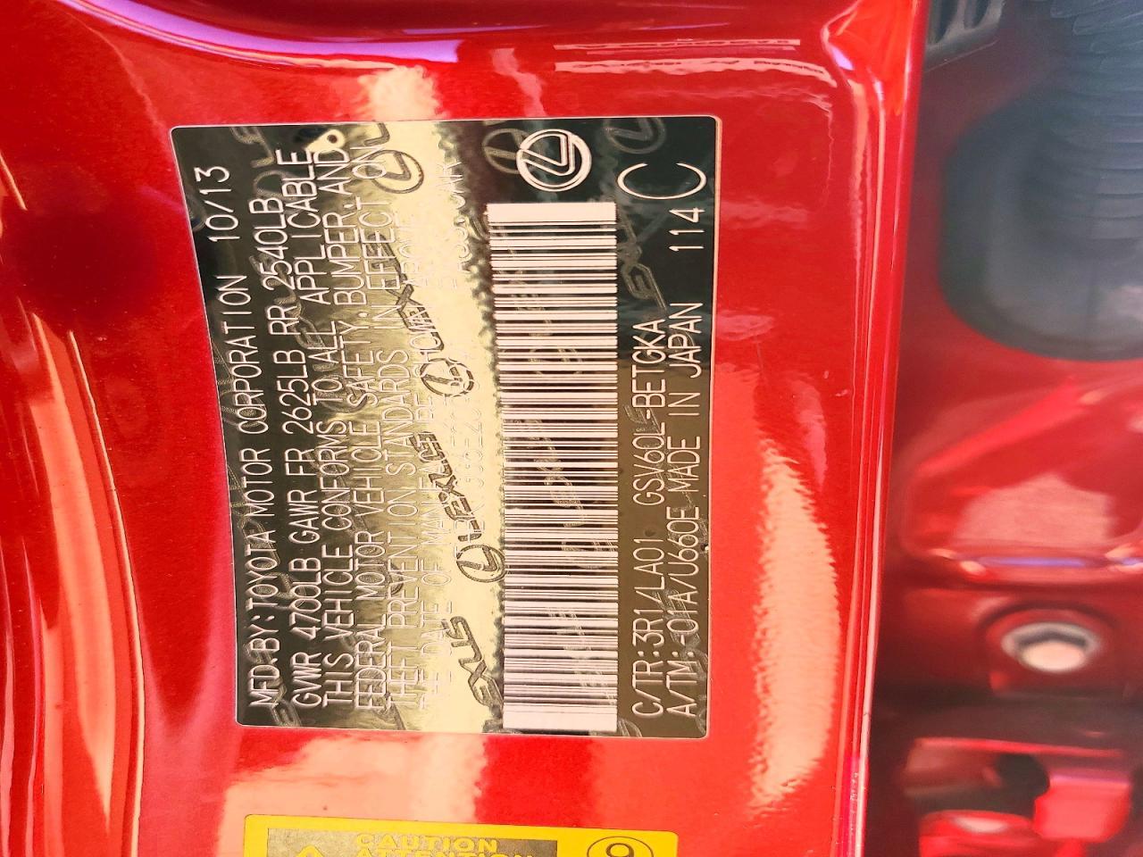 2014 Lexus Es 350 Base