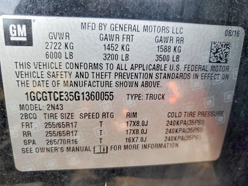 2016 Chevrolet Colorado lt