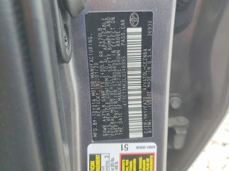 2020 Toyota Camry le