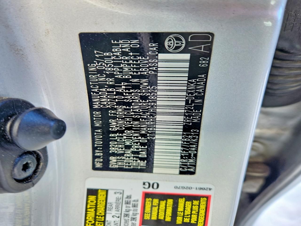 2017 Toyota Corolla l