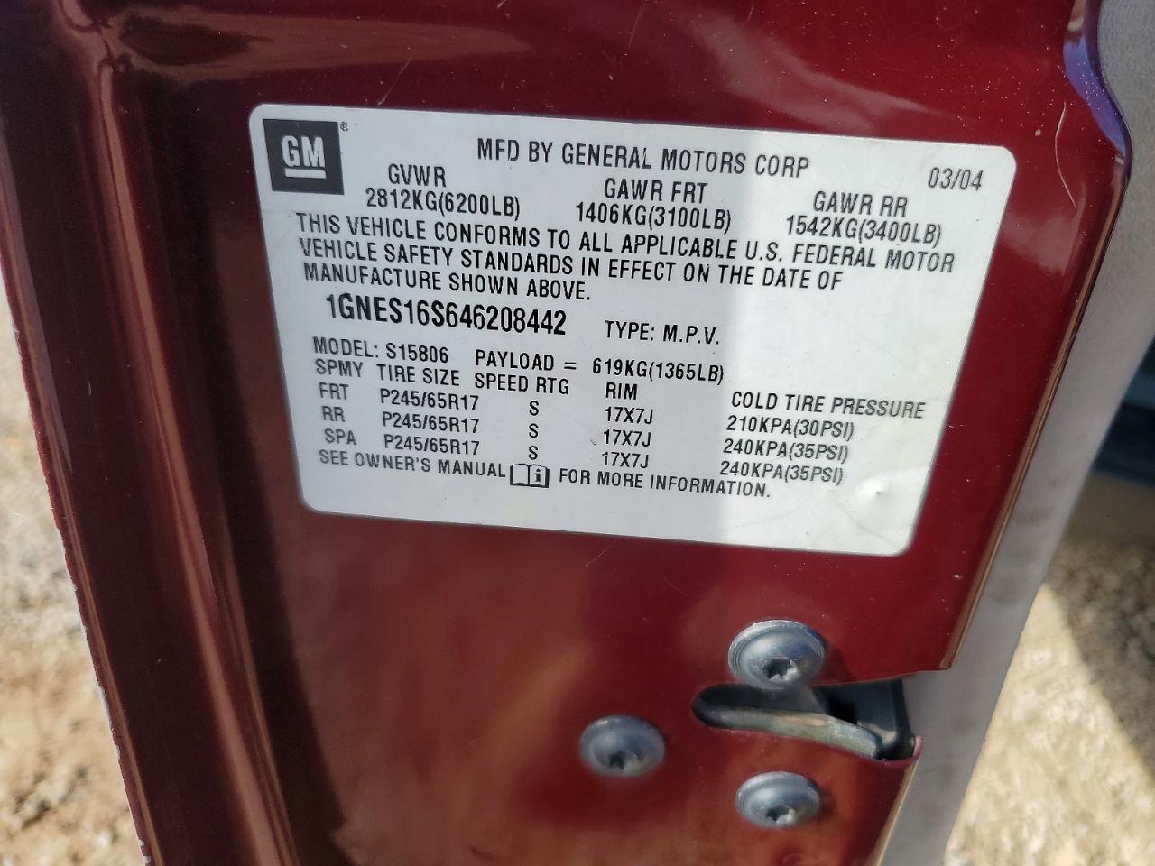 2004 Chevrolet Trailblazer ext ls