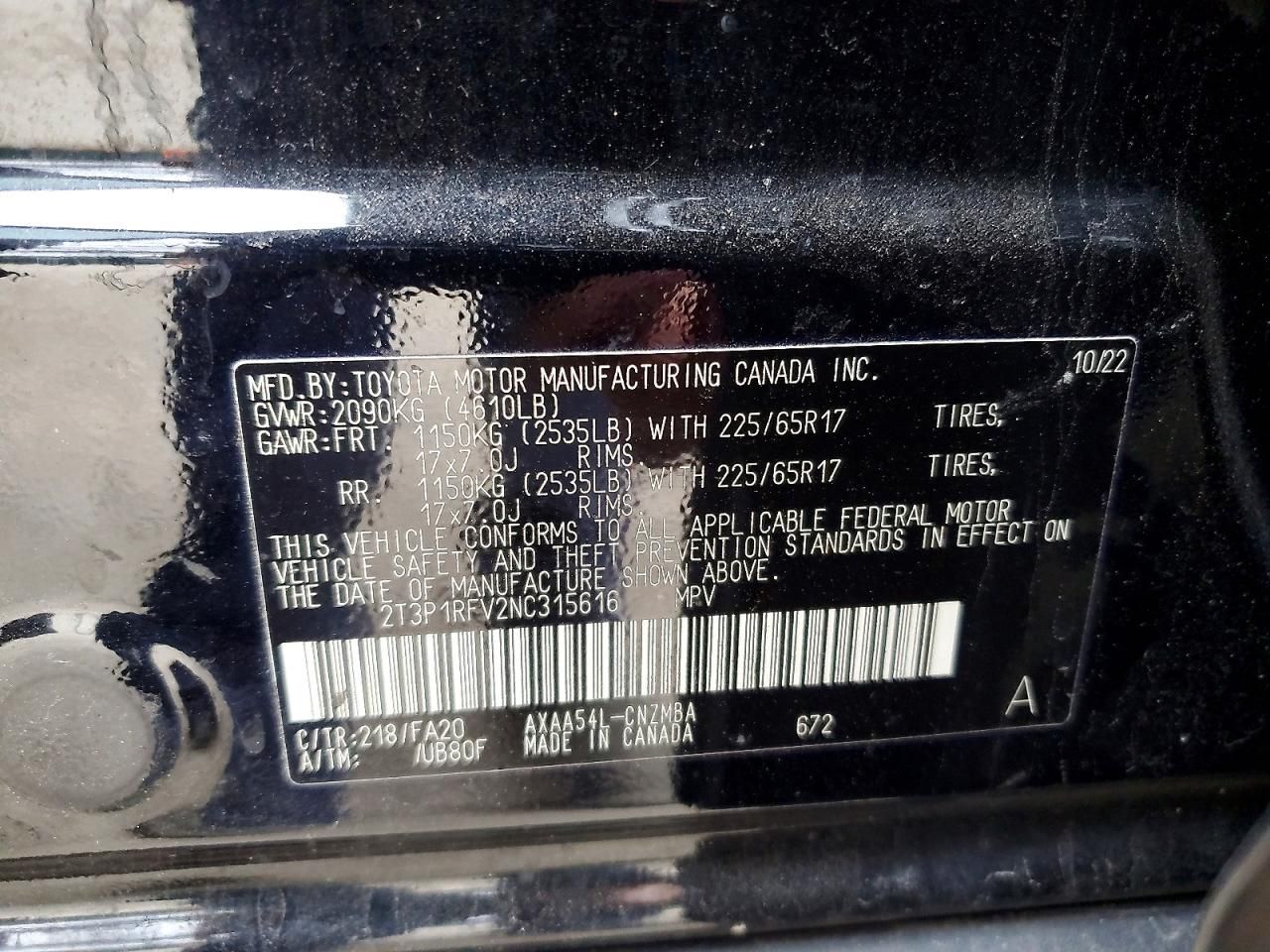 2022 Toyota Rav4 xle