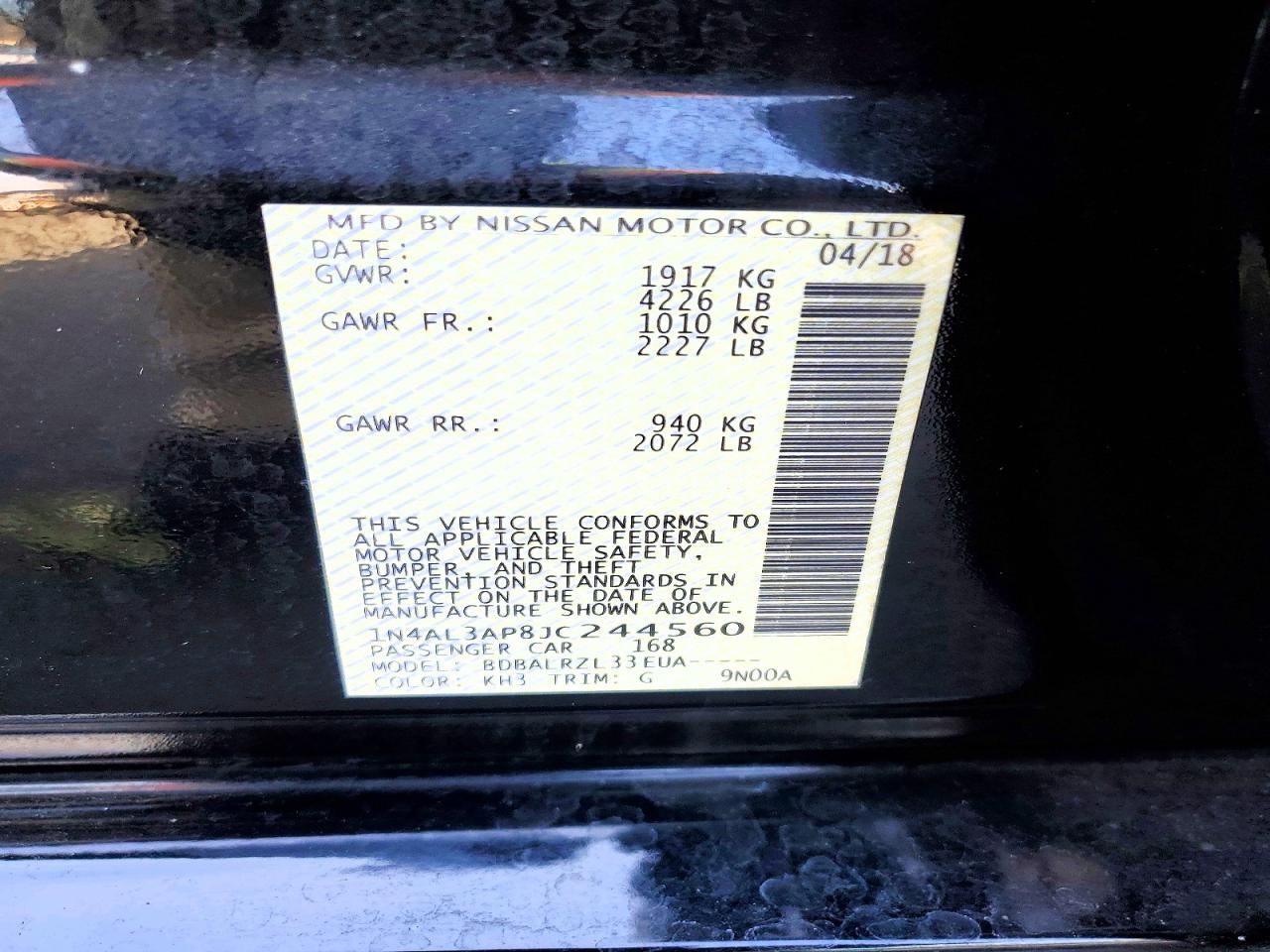 2018 Nissan Altima 2.5