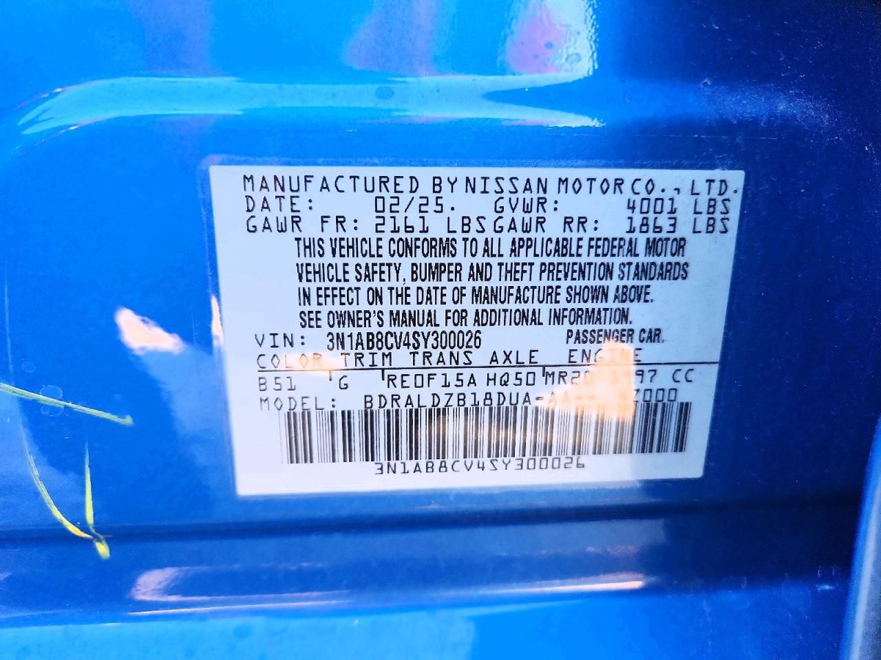 2025 Nissan Sentra sv