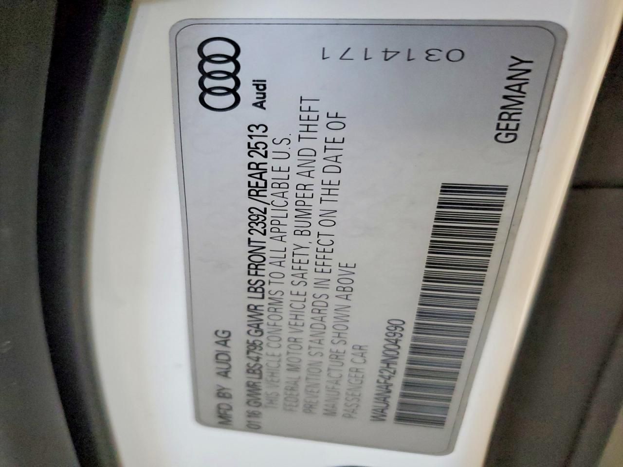 2017 Audi A4 Premium