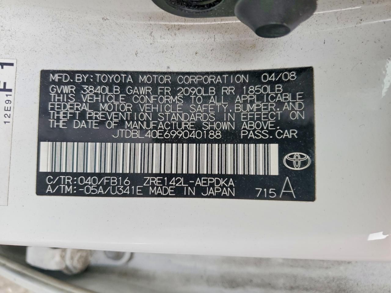 2009 Toyota Corolla Base