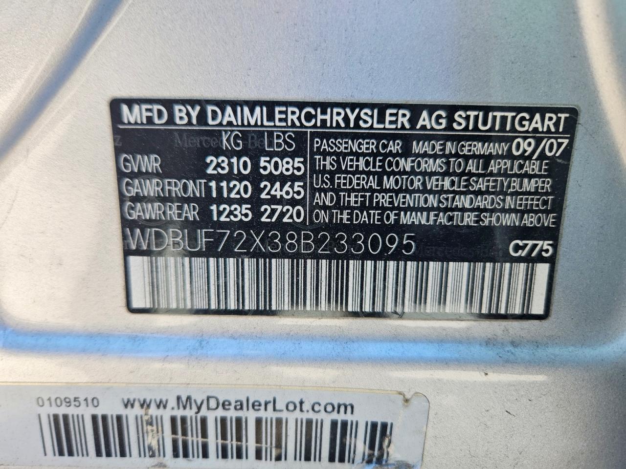 2008 Mercedes-Benz E 550