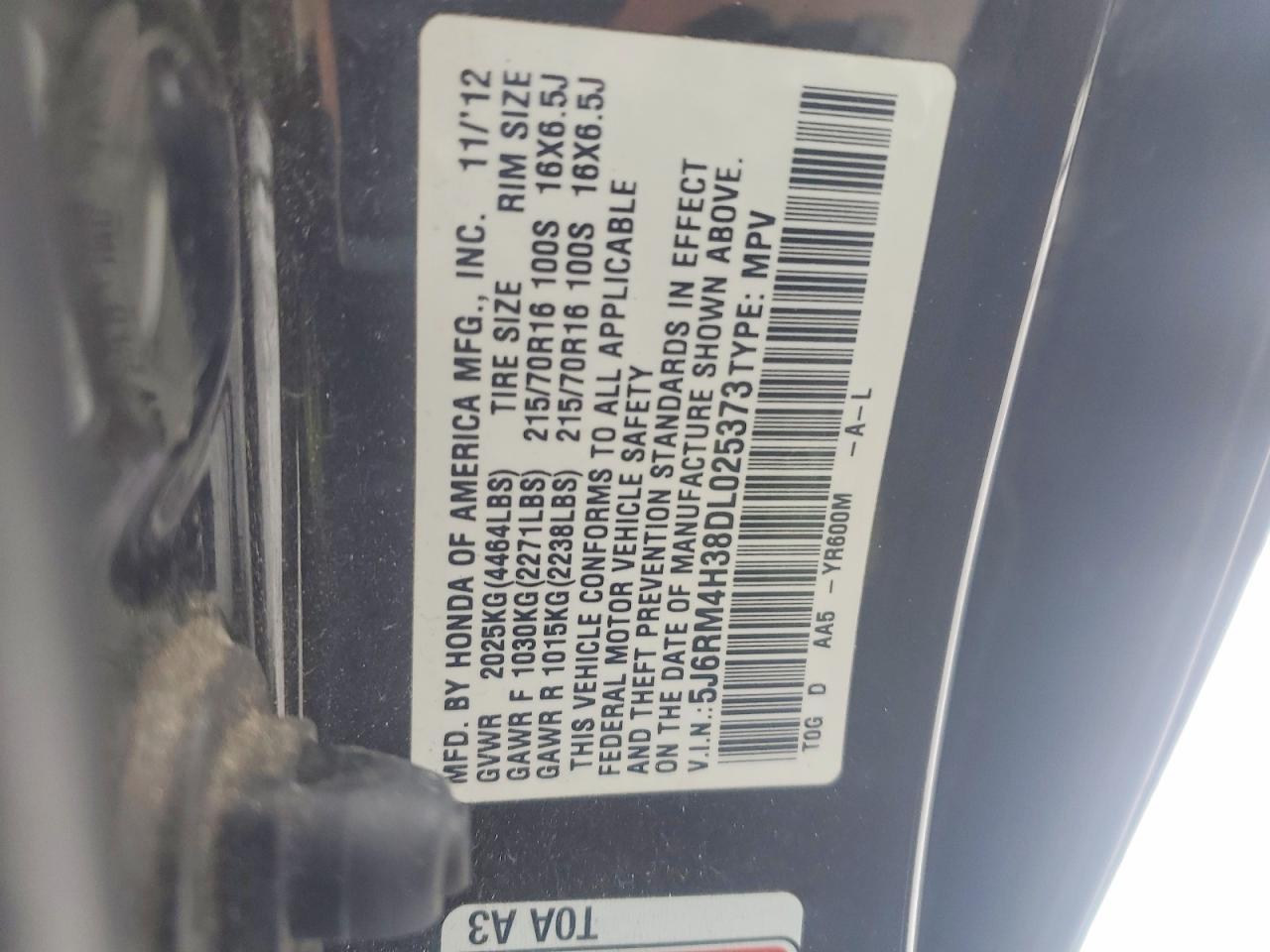 2013 Honda Cr-v lx