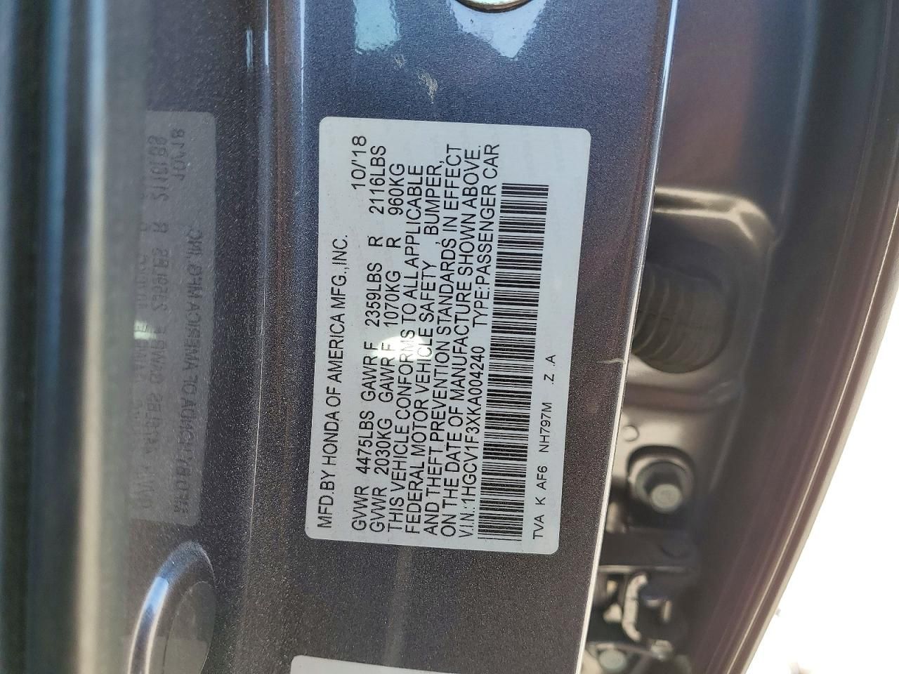 2019 Honda Accord Sport