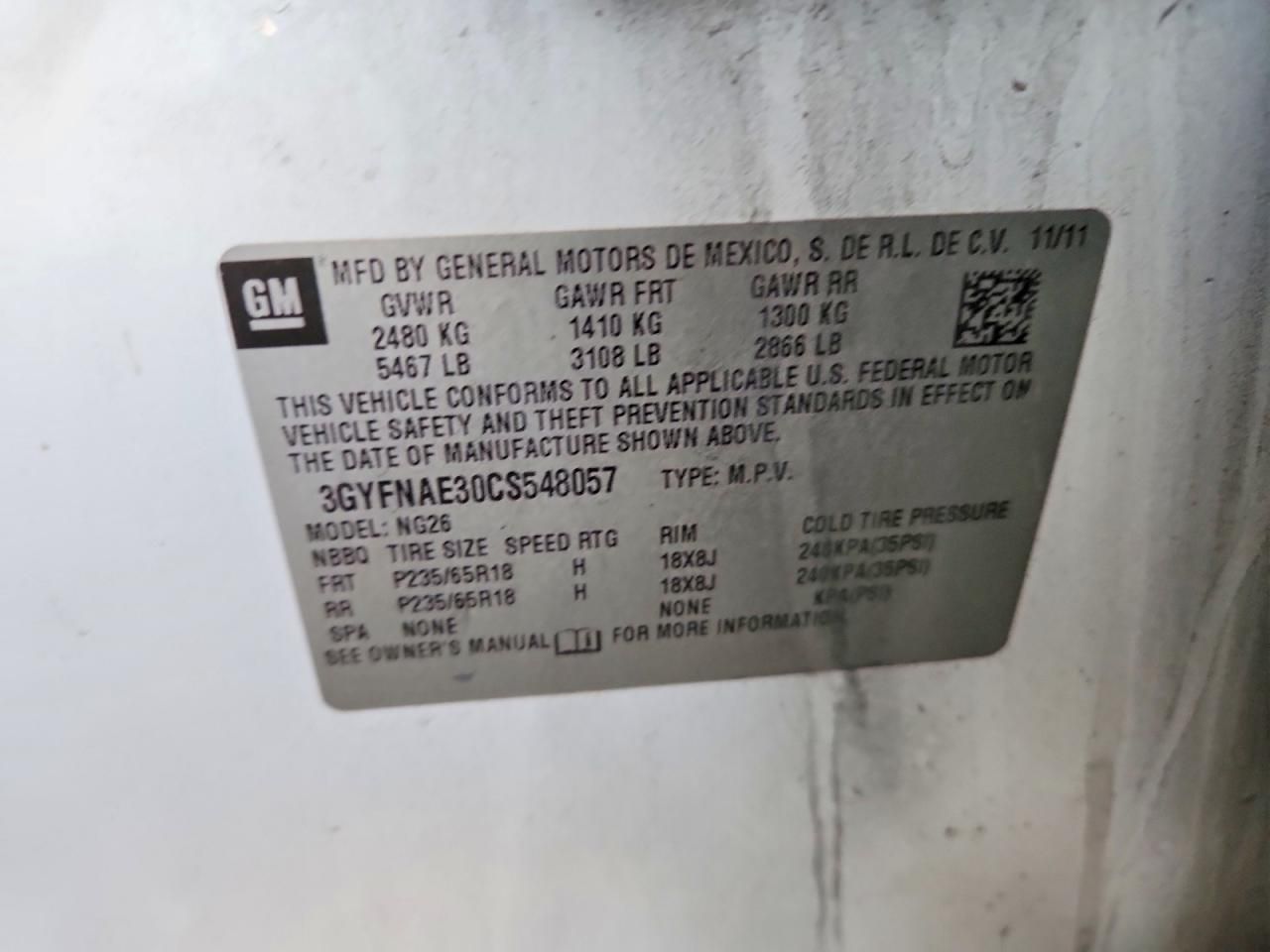 2012 Cadillac Srx Luxury Collection