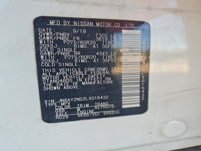 2020 Nissan Armada sv