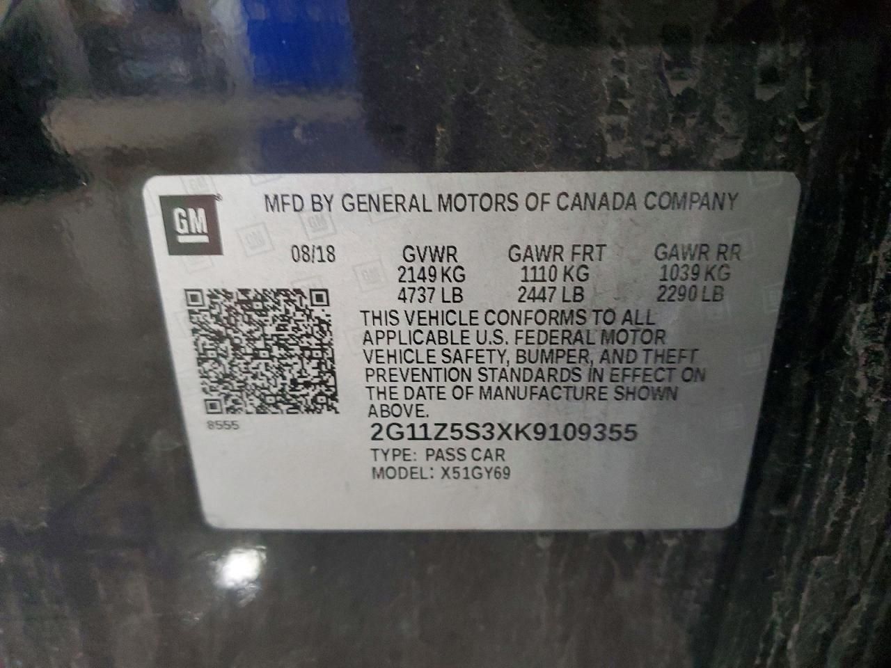 2019 Chevrolet Impala lt