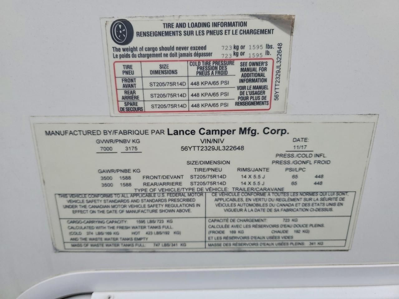 2018 Lance Camper-Camper