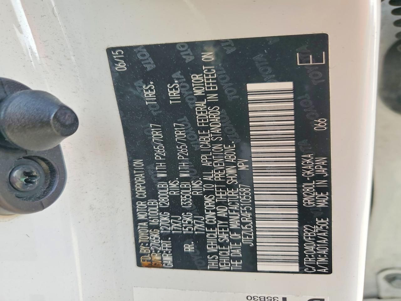 2015 Toyota 4runner SR5