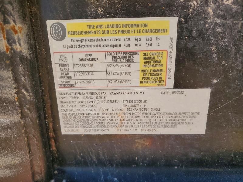 2023 Rwmx 2023 Rawmaxx Bpx-40-27k Flatbed Trailer