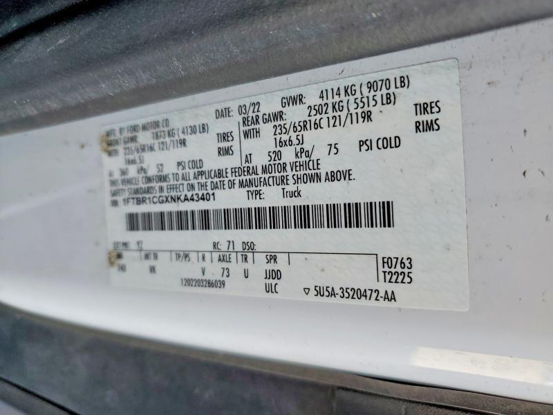 2022 Ford Transit 250 Utility / Service Van