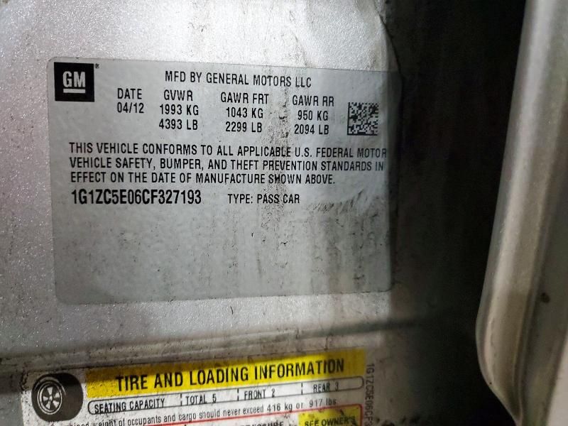 2012 Chevrolet Malibu 1LT