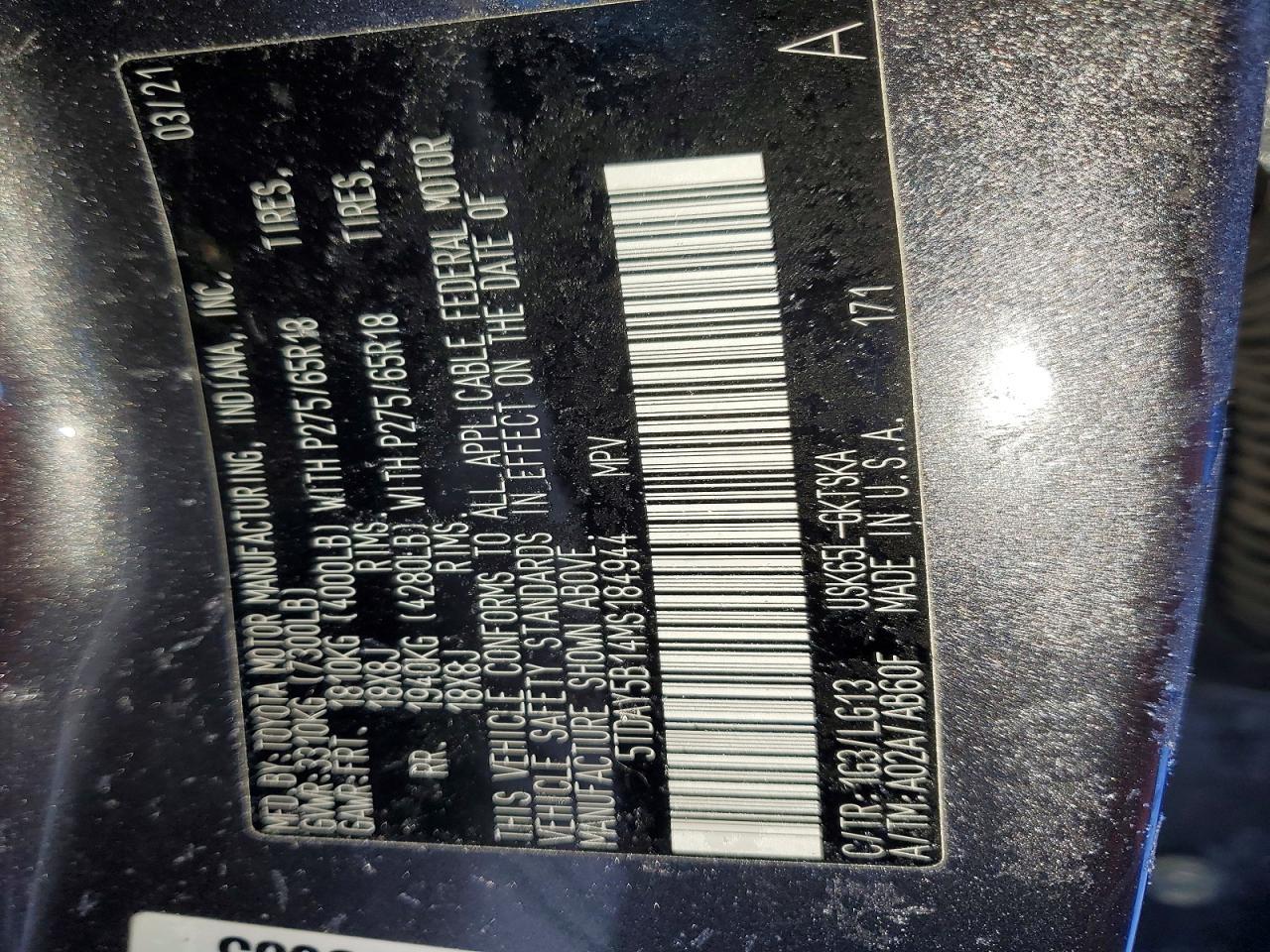 2021 Toyota Sequoia SR5