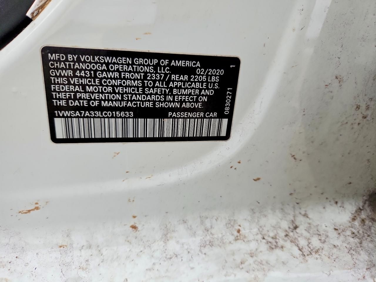 2020 Volkswagen Passat se