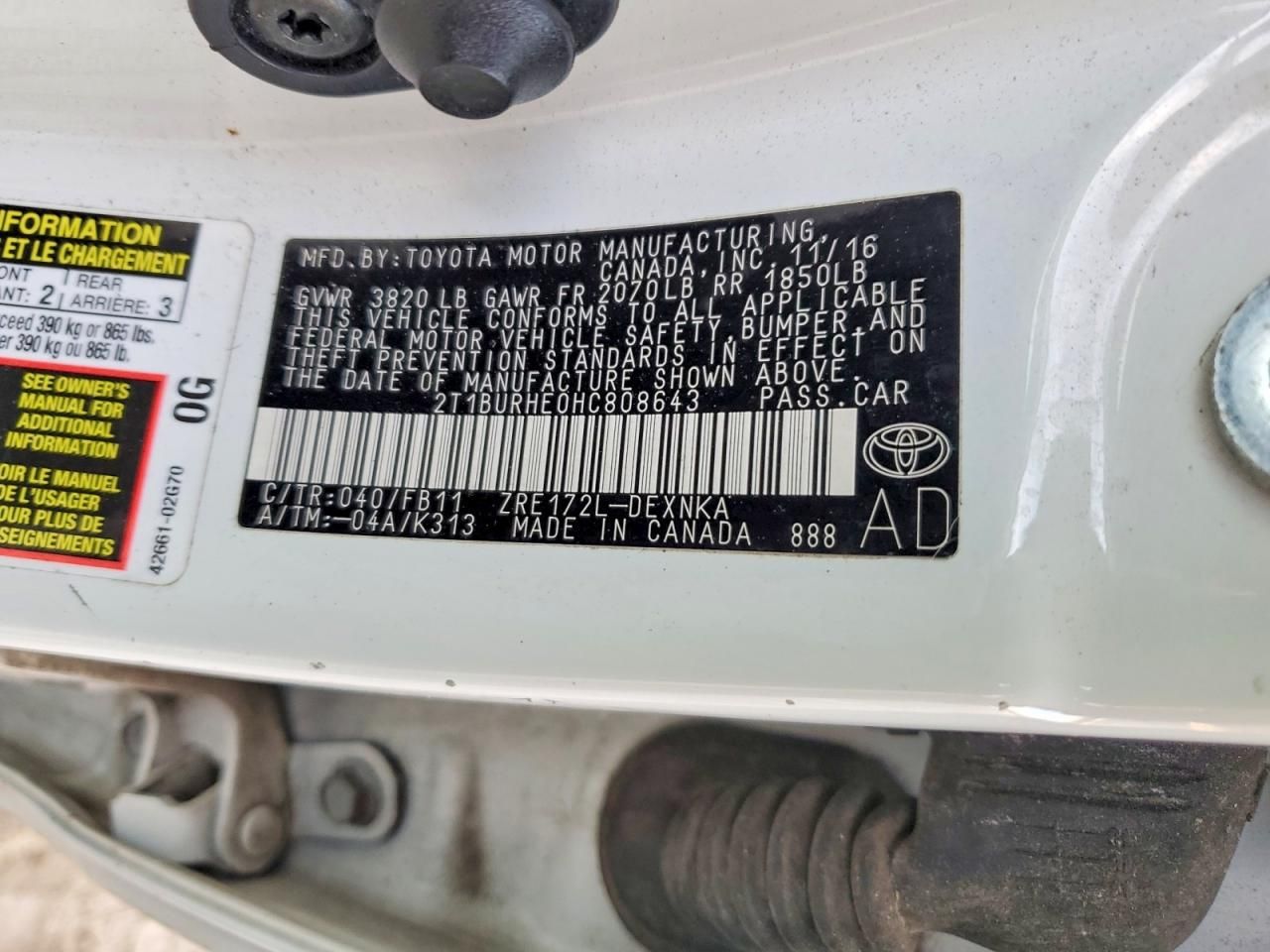 2017 Toyota Corolla l