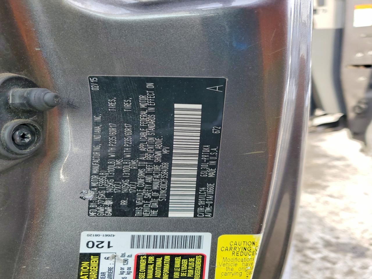 2015 Toyota Sienna xle