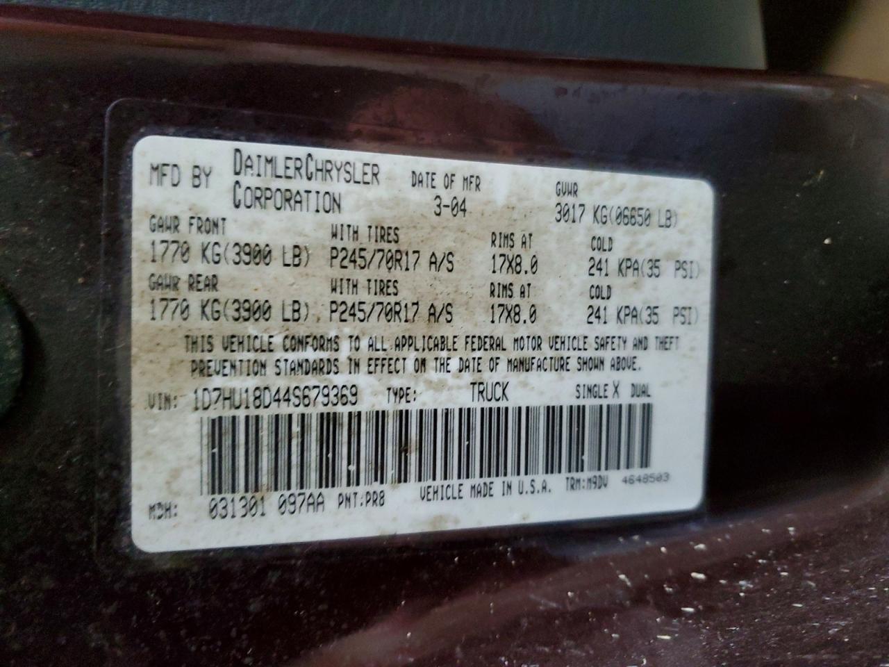 2004 Dodge RAM 1500 ST