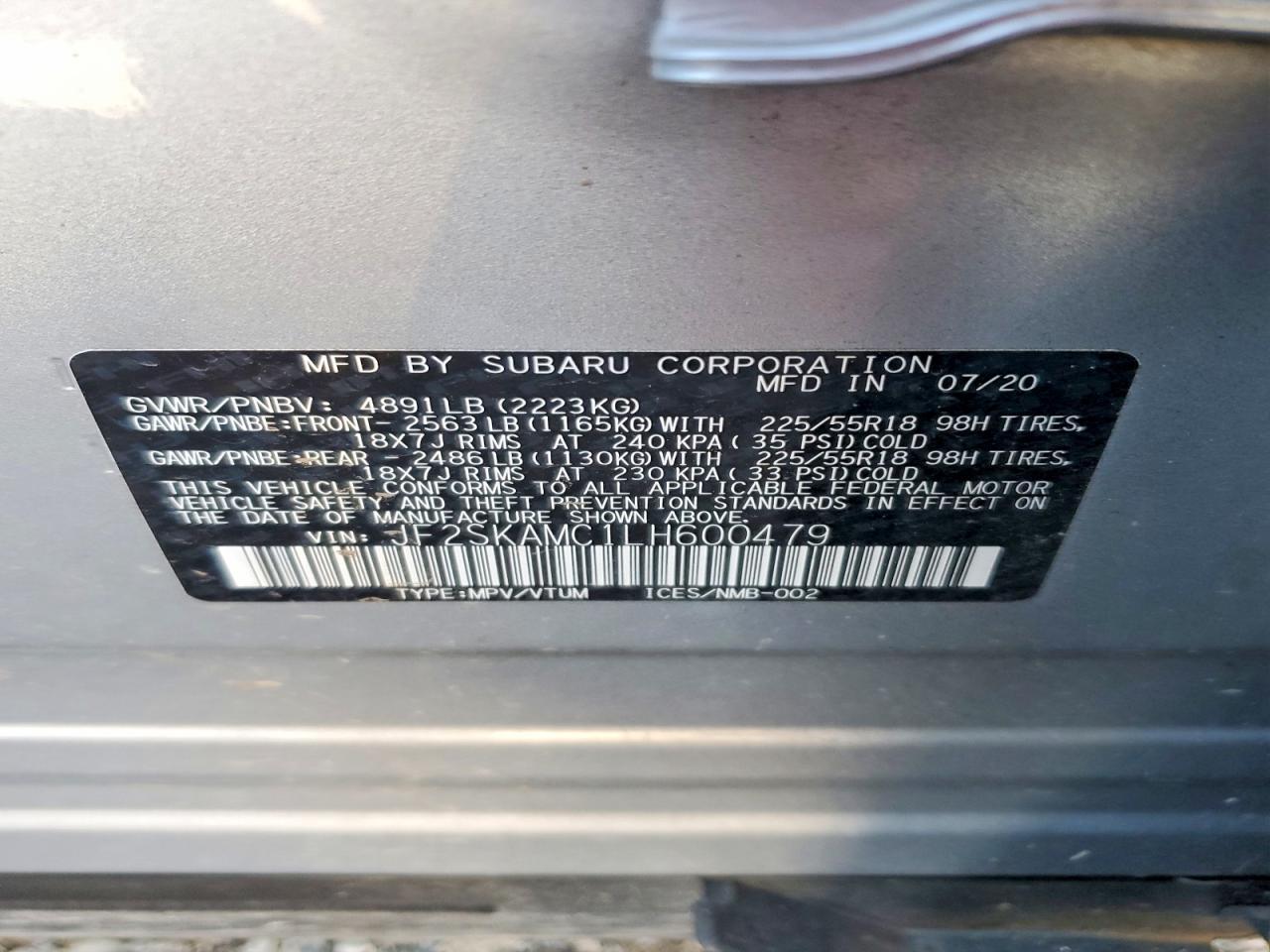 2020 Subaru Forester Sport