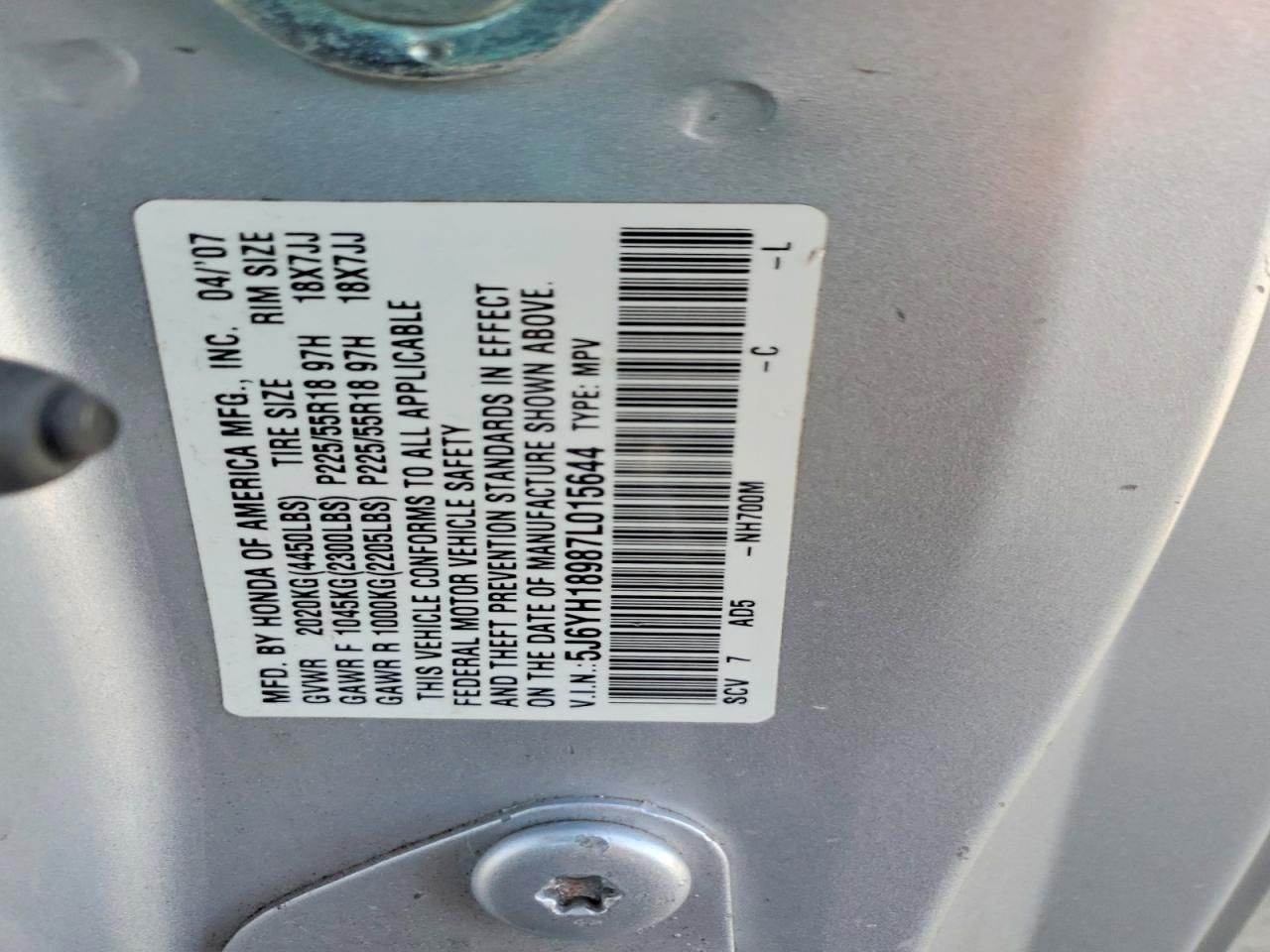 2007 Honda Element sc