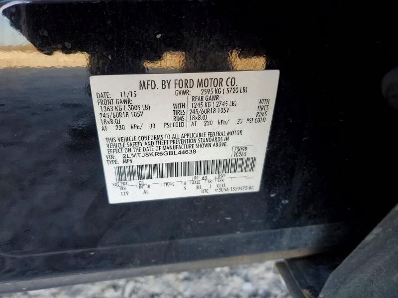 2016 Lincoln Mkx Select