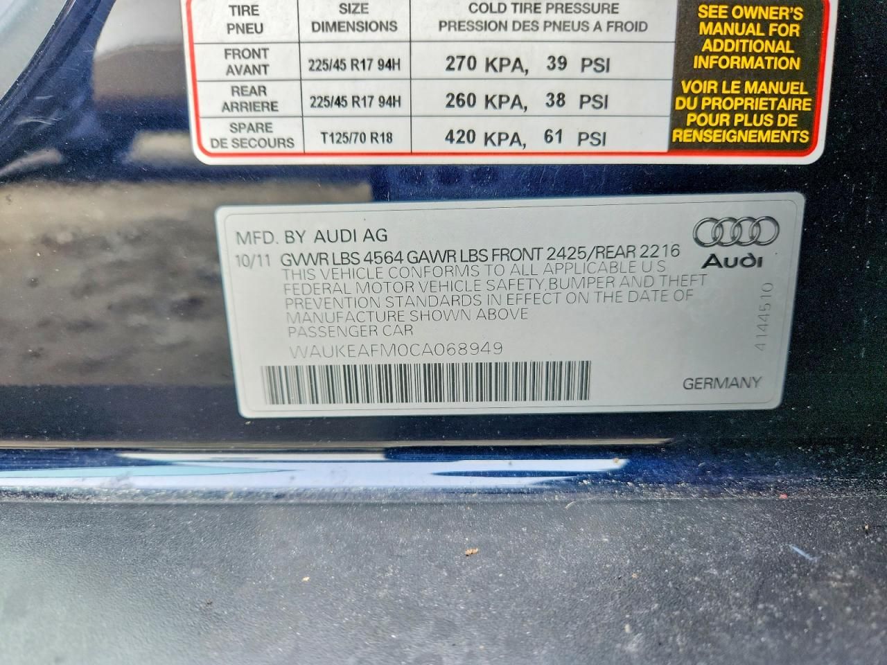 2012 Audi A3 Premium Plus