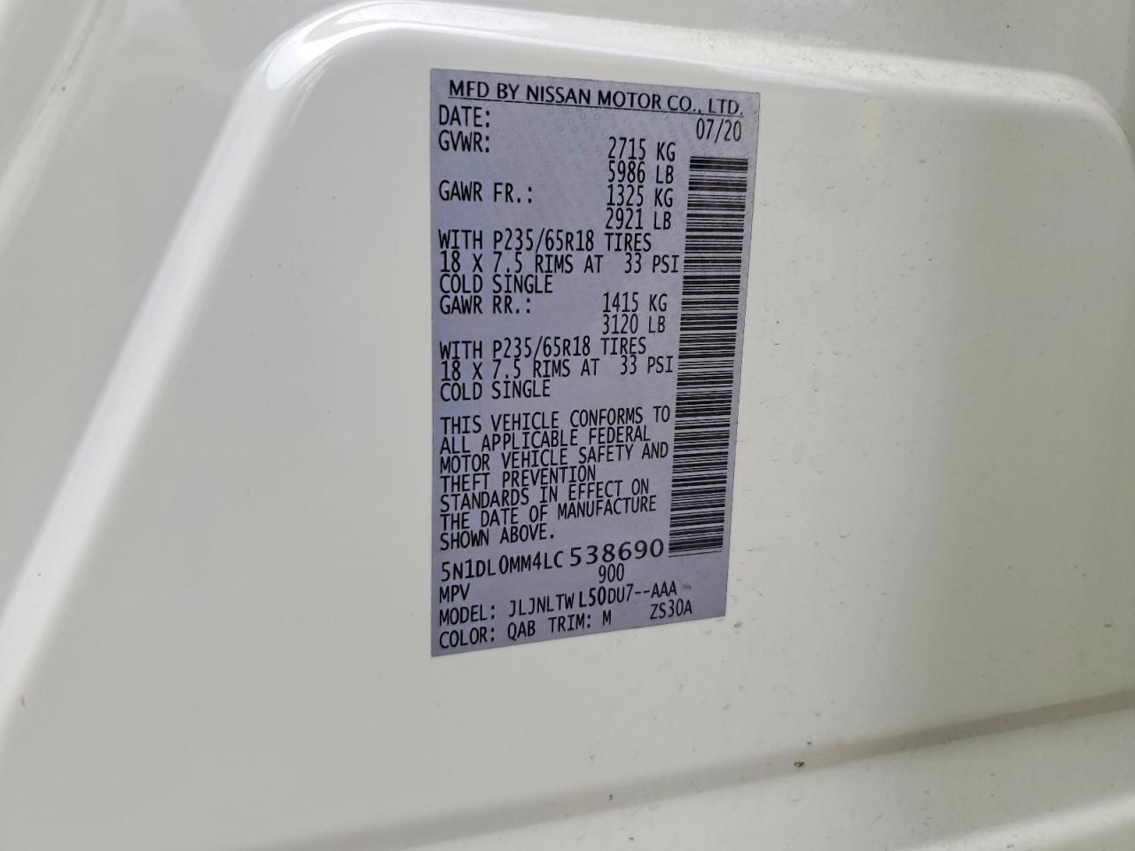 2020 Infiniti Qx60 Luxe