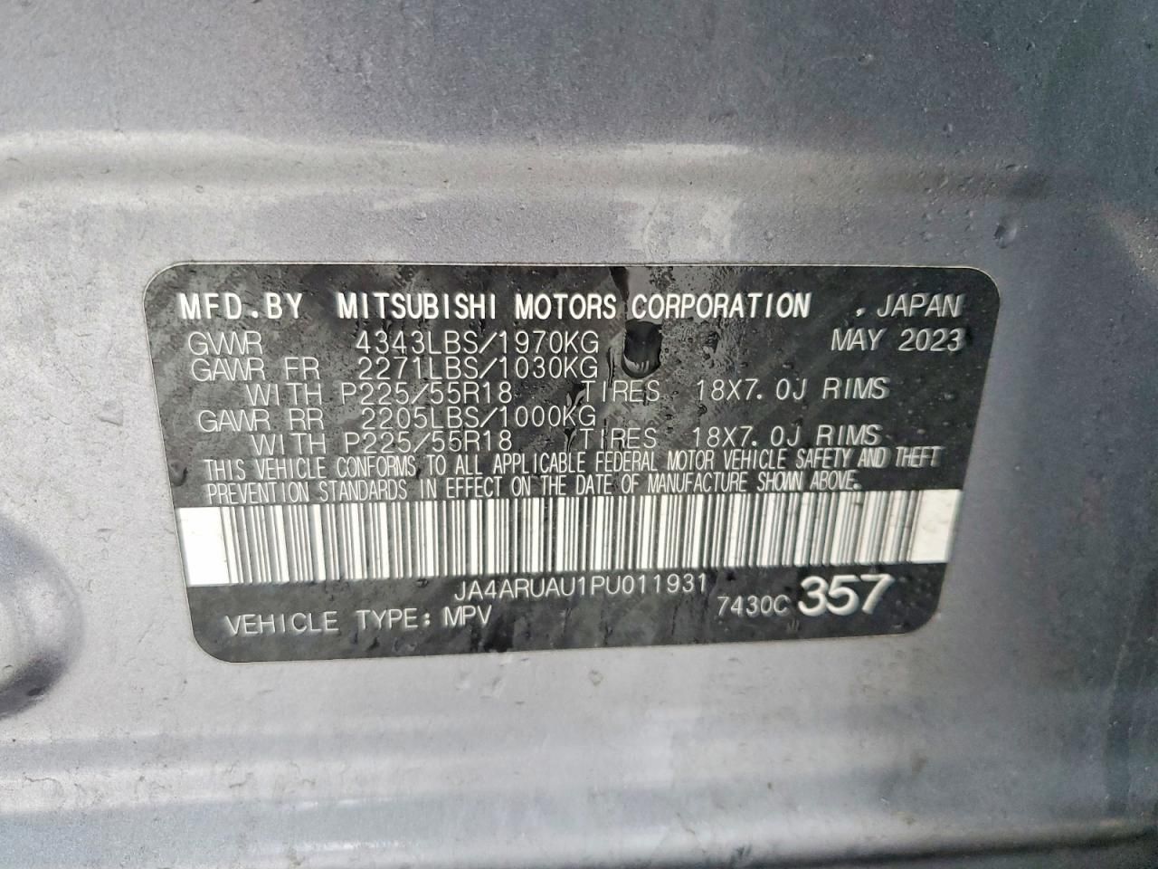 2023 Mitsubishi Outlander Sport S/se