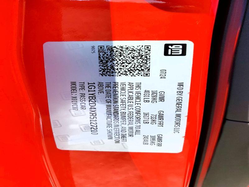 2024 Chevrolet Corvette Stingray 2LT