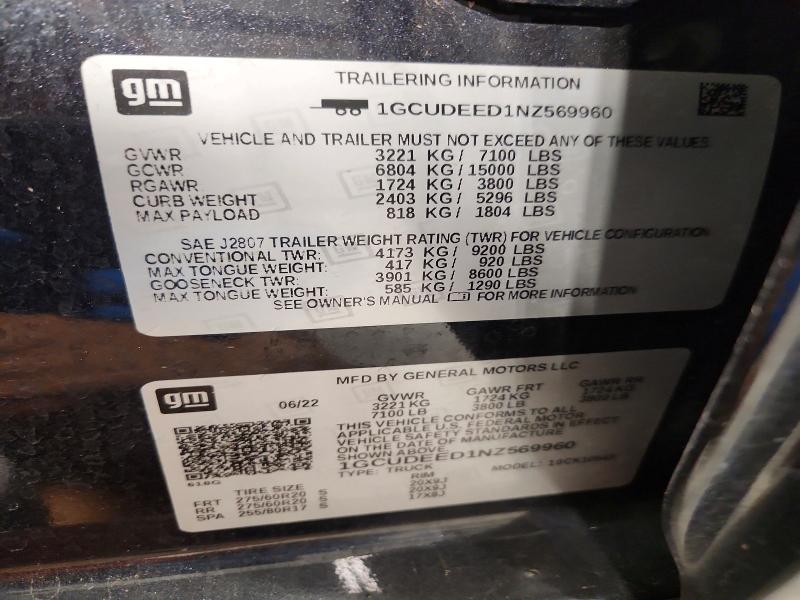 2022 Chevrolet Silverado K1500 rst