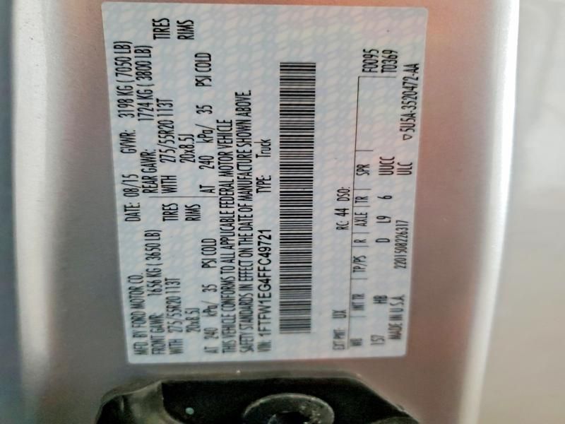 2015 Ford F150 Supercrew