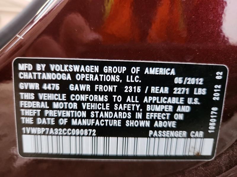 2012 Volkswagen Passat se