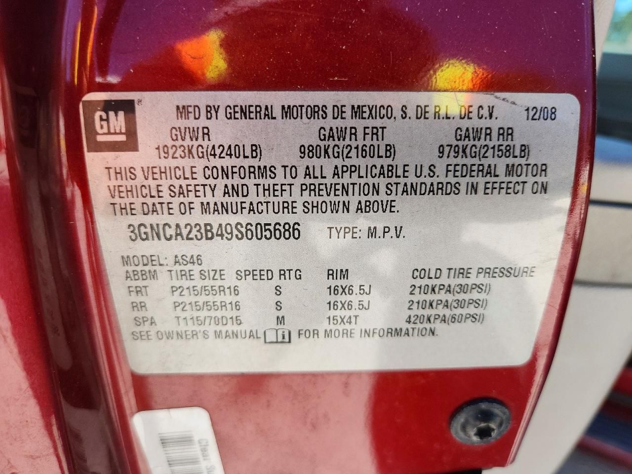 2009 Chevrolet Hhr lt