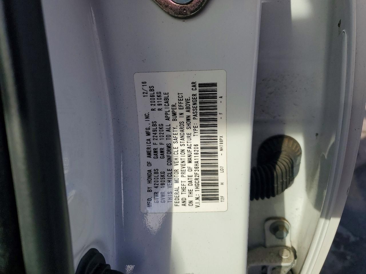 2017 Honda Accord lx