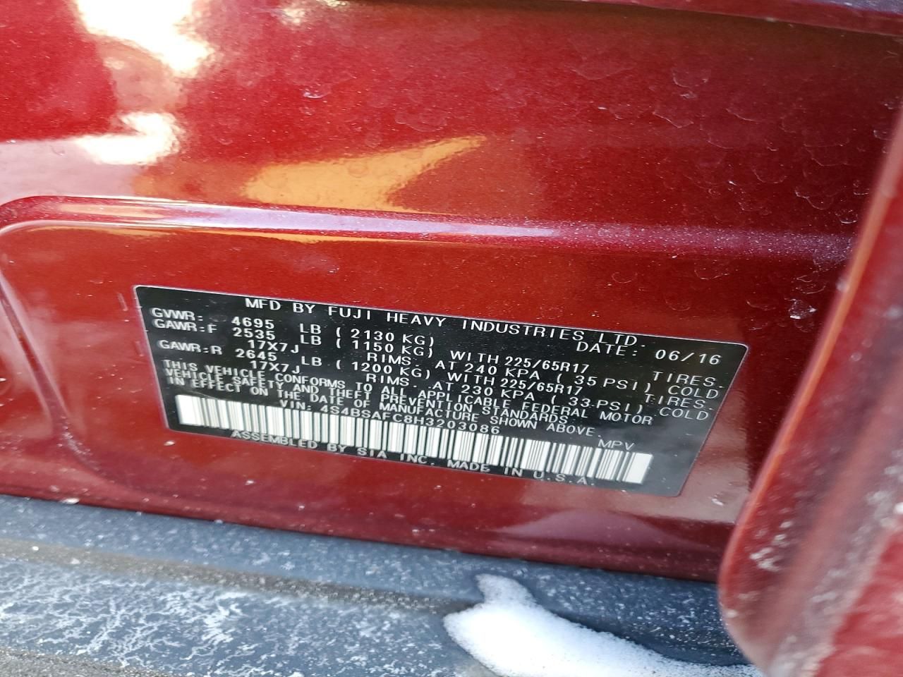 2017 Subaru Outback 2.5i Premium