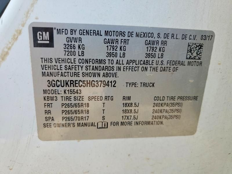 2017 Chevrolet Silverado K1500 lt