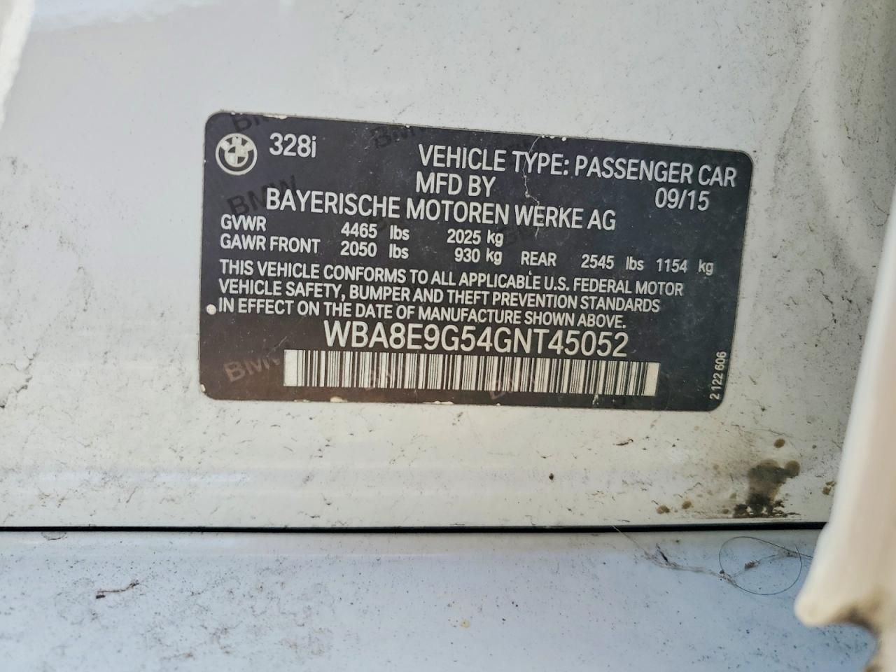 2016 BMW 328 i Sulev