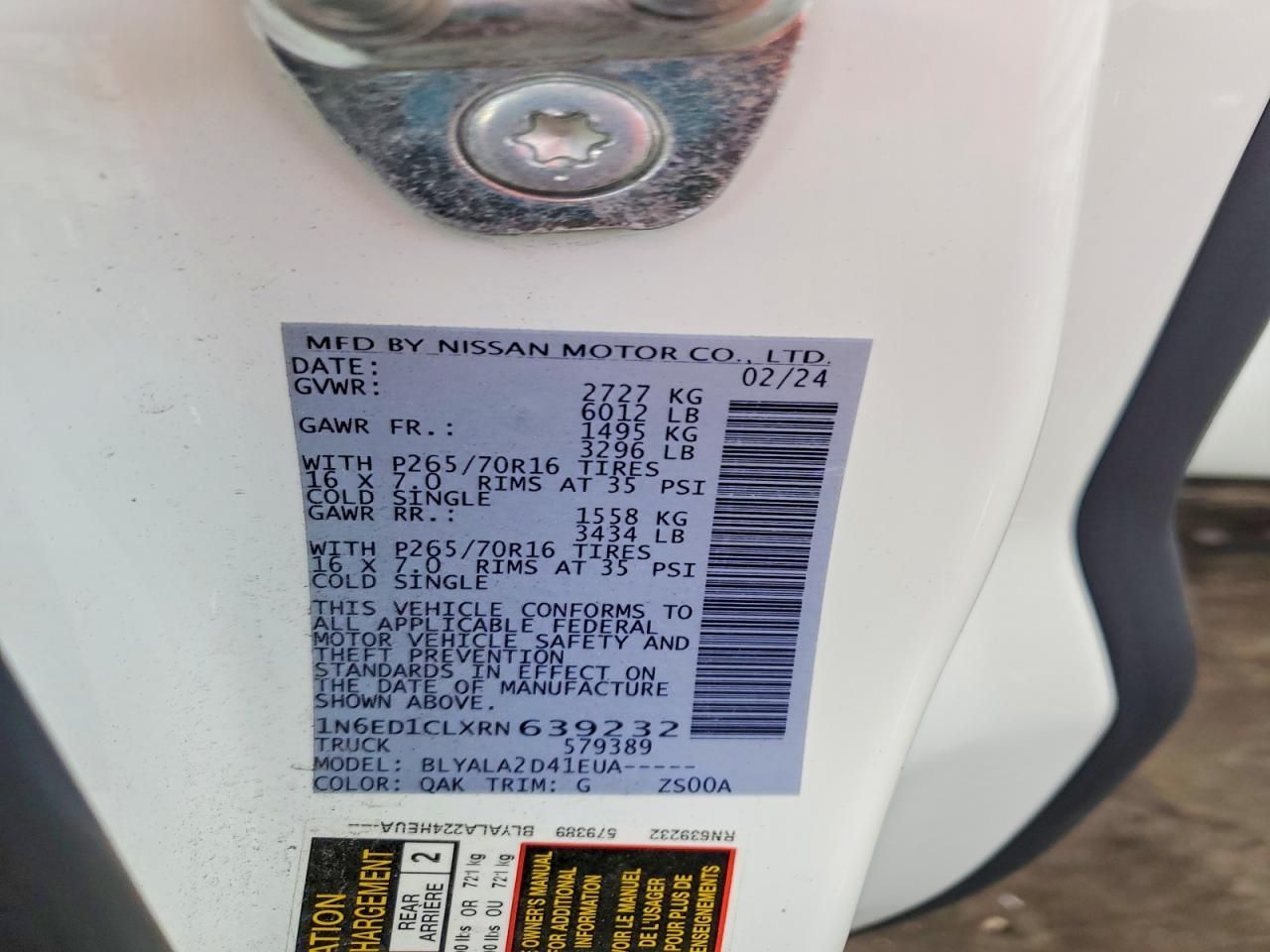 2024 Nissan Frontier s