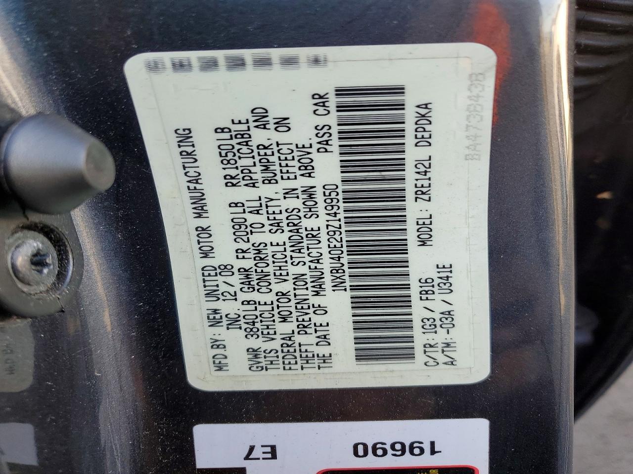 2009 Toyota Corolla le